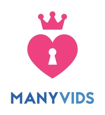 front page manyvids logo on button which leads to official Manyvids account link of Ari Alectra